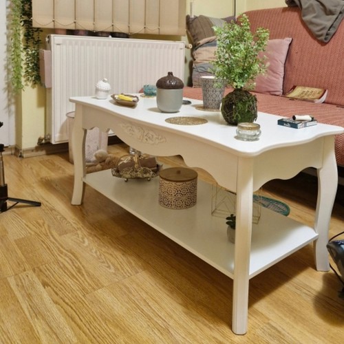 White shabby chic coffee table - chic,