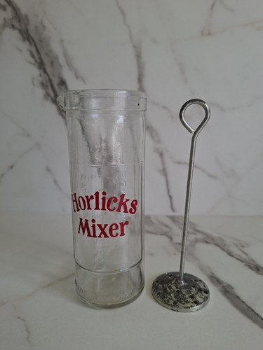 Vintage horlicks glass mixer - vintage,