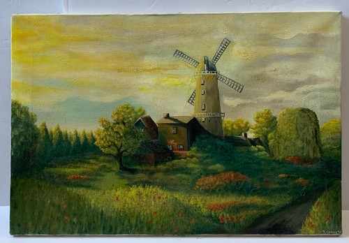 Vintage large oil - oil, painting