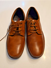 Pikolinos Men’s Leather Lace-Up Shoes – Tan Brown – Comfort Sole – Size 10