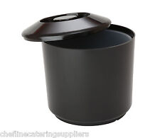 Round Insulated Ice Bucket with a Black Plastic Gloss, 4 Litre/7 Pint, Cooler, 