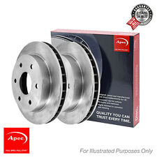 2x Brake Discs Vented For VW Golf MK4 3.2 R32 4motion Apec Red Front 1J0615302A