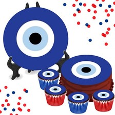 Evil Eye Edible Cake Cupcake