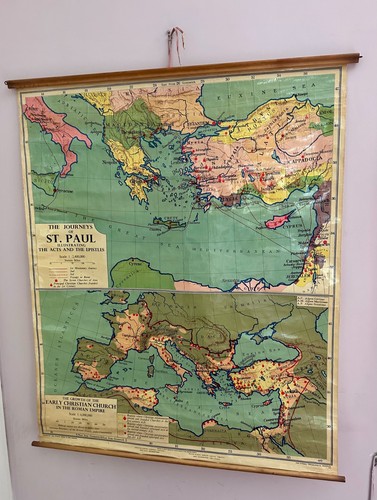 Vintage school wall map the - wall,