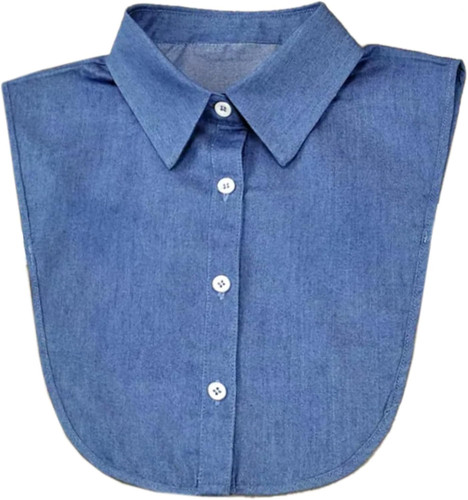 Denim fake collar shirt - fake,
