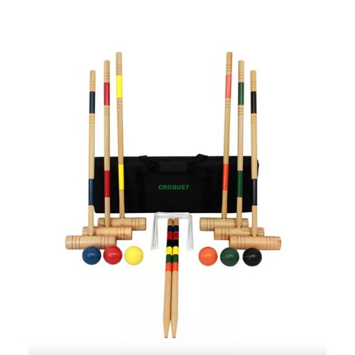 Wood croquet set multicolor - croquet,
