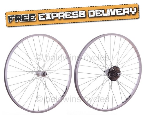 700c pair hybrid bike wheels - pair,