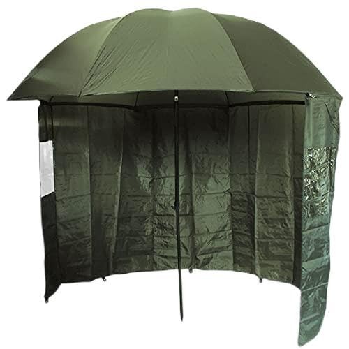 Green brolly with zip - with, on