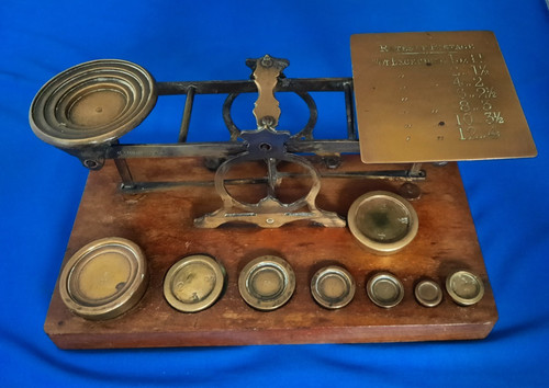Mahogany and brass - mahogany, letter