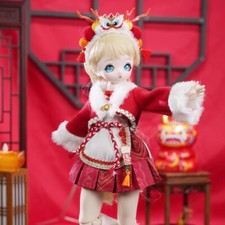 1/4 BJD Doll SD Joint Hard Vinyl Face Makeup Girl Cartoon Eyes Full Set Gift Toy