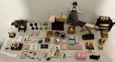 Vintage Dolls House Milliners Shop Sewing Room Contents