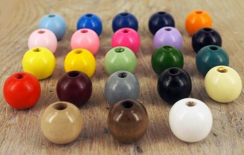 Wooden round beads - wooden,
