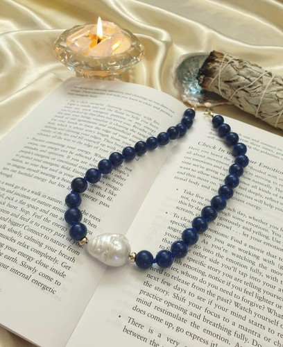 Lapis lazuli pearl - &,
