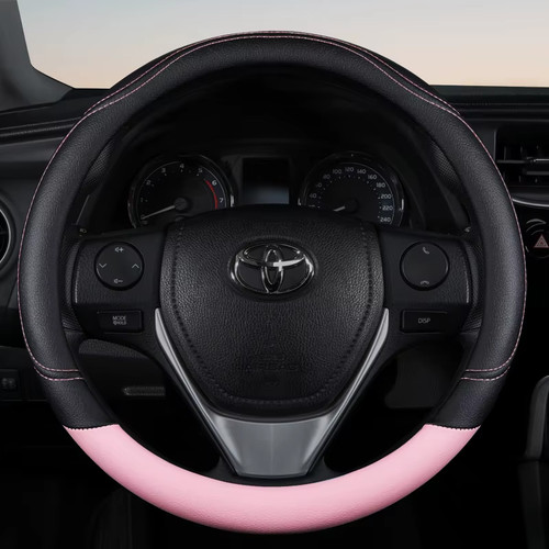 Leather car steering wheel - steering,