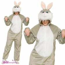 Adult Grey Deluxe Easter Bunny Rabbit Fancy Dress Costume Pet Funny One Size STD