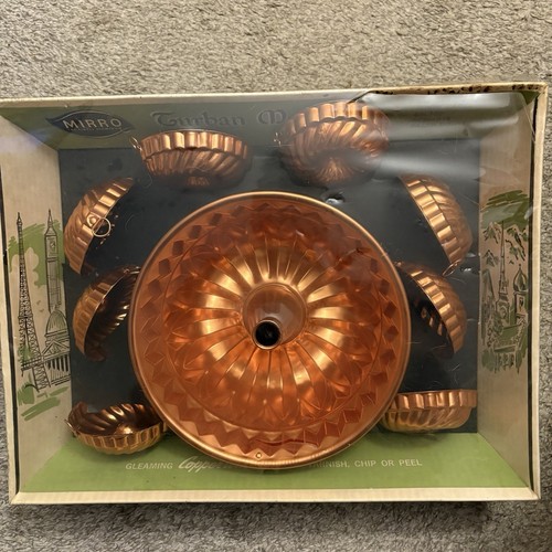 Vintage mirro piece copper - vintage, 9-piece