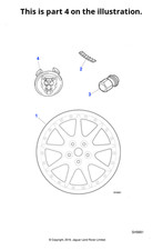 Jaguar Genuine Road Wheel Badge Emblem Decorative Decal Overlay MJB6249AA