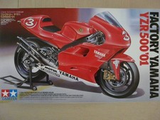 TAMIYA Ref 14086 Factory Yamaha YZR500 '01 1/12 Motorcycle Model + Decals