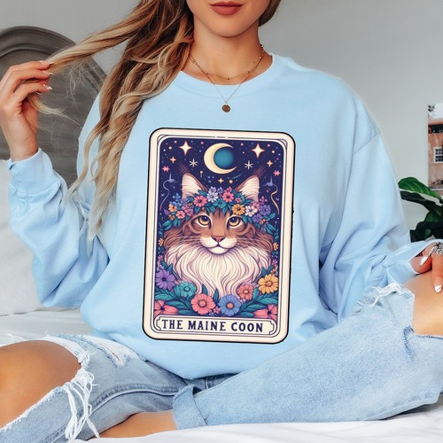 Maine coon cat womens long - maine,