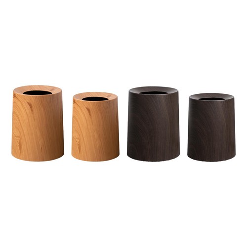 Wood grain trash can - wood, fashion