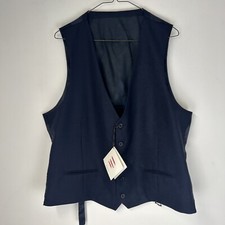 John Lewis S100's Birdseye Suit Waistcoat Navy Blue 44R RRP£80