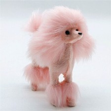 1:6 Dollhouse Miniature Lovely Poodle Figure Simulation Dog Plush Toy Kids Toys