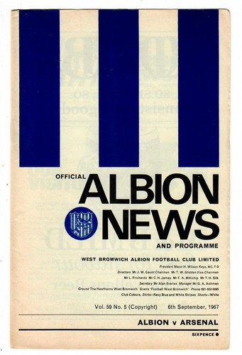 West bromwich albion 1967 68 - west,