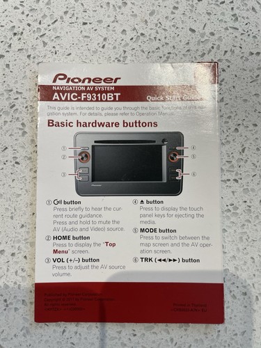 Pioneer avic f9310bt - avic,