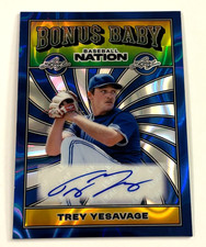 Trey Yesavage 2025 Leaf Baseball Nation Blue Lava AUTO Autograph RC Card /7