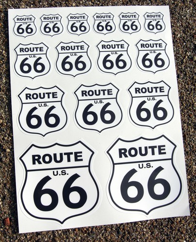 Route retro stickers decals - 66,