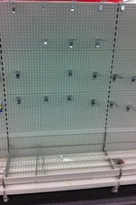 Tegometall Gondola Shelf Sales Shelf Back Panel Perforated 1m