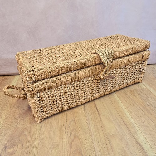 Vintage woven seagrass string - woven,