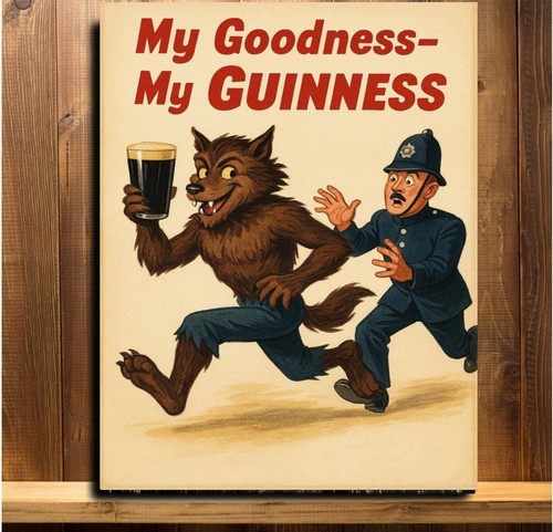Guinness vintage metal sign - guinness,