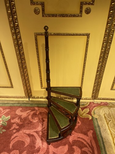 English leather library step - leather,