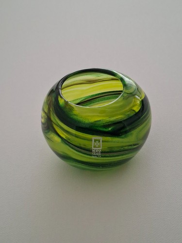 Mdina malta art glass green - mdina,