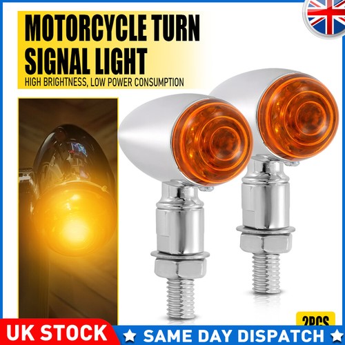 Motorcycle amber chrome - 2x,