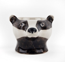 Quail Ceramics Face Egg Cup Badger