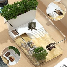 Small Turtle Tank Turtle Aquarium Starter Kit with Basking Platform Reptile UK