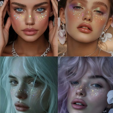 6pcs Mixed Glitter Christmas