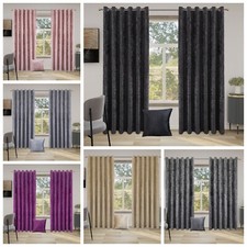 Crushed Velvet Curtains PAIR