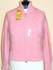 Tivoli Bliss Women Wool Blend Cardigan Sweater Size S Pink Full Zip