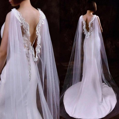 Back feather lace bridal - back, v