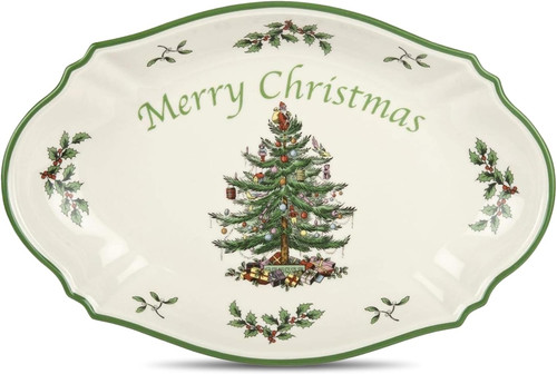 Spode christmas tree oval - christmas,