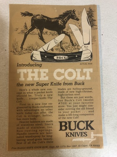 Colt buck knives 1980s vintage - buck,