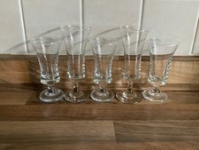 5 x Vintage Retro Clear Glass