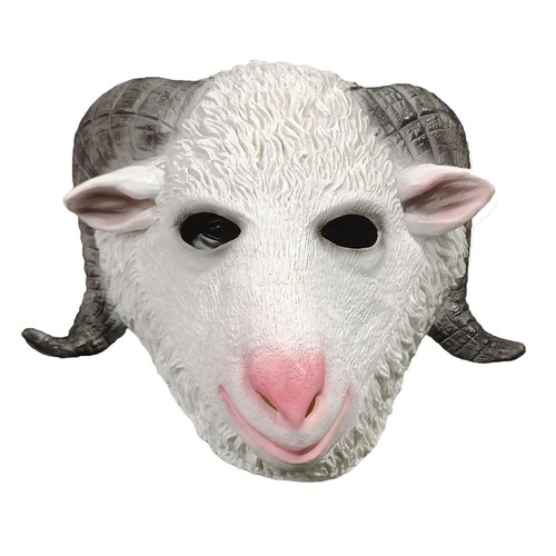 White sheep mask full head - sheep, mask,full