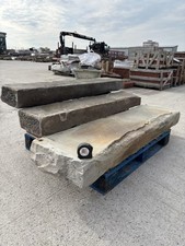 Reclaimed Set Of 3 York Stone Rustic Chapel Steps 68" Long