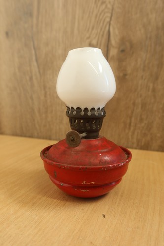 Vintage mini oil lamp - mini, red