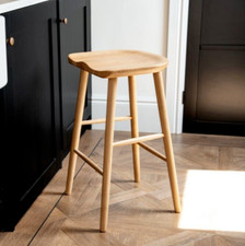OAK BREAKFAST BAR STOOL WOODEN BAR STOOL OAK KITCHEN STOOL FARMHOUSE STOOL