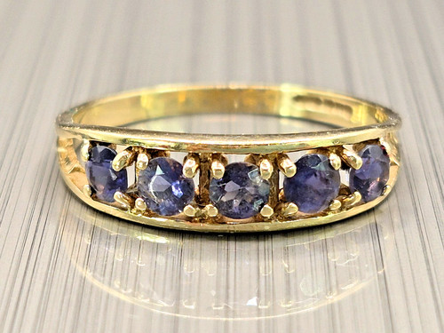 Vintage 9ct gold amethyst - vintage,